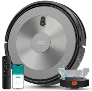 "Transform your cleaning routine with the Deenkee Robot Vacuum Cleaner. With 4000Pa strong suction and 2-in-1 functionality, this ultra-slim robotic vacuum excels at pet hair and hard floor cleaning. Get ready to save time and effort!"
