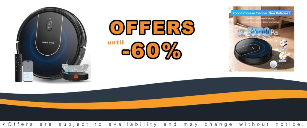 Robot Vacuum Cleaner with Mop Strong Suction for Pet Hair Hard Floors