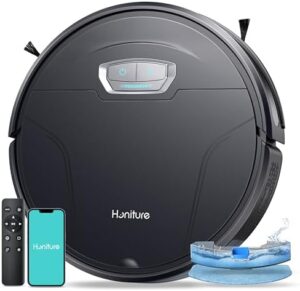 Here is the generated SEO meta description:

"Revolutionize cleaning with HONITURE's robot vacuum and mop combo. 4500Pa suction, auto carpet boost, and WiFi control make it perfect for pet hair and hard floors. Get a great deal on this top-rated robot hoover!"