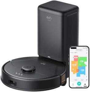 Here is the optimized SEO meta description:

"Effortless cleaning with eufy X8 Pro Robot Vacuum Cleaner, featuring strong 2x 4000Pa suction, self-empty station and pet hair tackling roller brush. Perfect for busy homes."