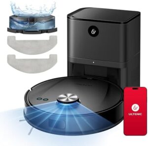 Here is the generated meta description:

"Upgrade your home cleaning with the Ultenic T10 Lite Robot Vacuum Cleaner, featuring 5000Pa suction power, 15-minute lidar mapping and self-emptying. Perfect for pet owners and allergy sufferers, this smart hoover also supports Siri/Alexa/APP control and has auto-boost for carpets."