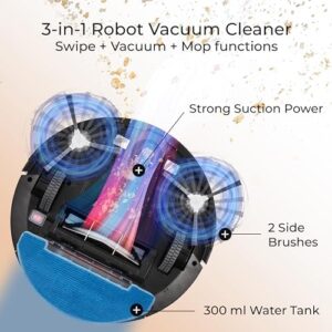 Transform your cleaning routine with the Venga Robot Vacuum Cleaner with Mop, featuring 6 modes and quiet action. Perfect for homes of all sizes.