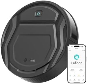 Clean your home effortlessly with the Lefant M210P Robot Vacuum Cleaner, featuring a 7.8cm thin design, carpet cleaning capabilities, and Alexa voice control for easy operation. Ideal for pet hair and hard floors.