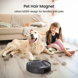 Clean your home effortlessly with the Lefant M210P Robot Vacuum Cleaner, featuring a 7.8cm thin design, carpet cleaning capabilities, and Alexa voice control for easy operation. Ideal for pet hair and hard floors.