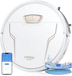 Here is the generated SEO meta description:

"Boost your cleaning routine with this robot vacuum featuring 4000Pa suction and auto carpet boost. Perfect for pet hair, schedule cleanings via smart app or voice control with Alexa."