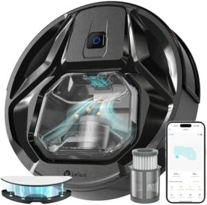 "Effortlessly clean your home with the Lefant M320 robot vacuum cleaner. 6000Pa strong suction, thin design, and up to 200 minutes of constant cleaning. Ideal for pet hair and Alexa voice control."