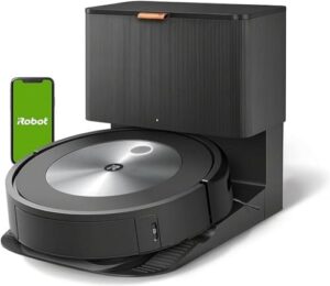 Discover the iRobot Roomba j7+ Wi-Fi Connect Robot Vacuum, ideal for pets. With automatic dirt disposal and dual brushes for multi-surface cleaning, learn, map, and adapt to your home with object detection and avoidance.