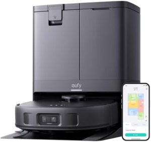 Here is the generated SEO meta description:

"Effortlessly clean your home with the eufy X10 Pro Omni Robot Vacuum Cleaner, featuring 8,000 Pa suction, dual mops, and intelligent navigation. Plus, enjoy self-emptying, self-drying, and auto mop washing for a convenient cleaning experience."