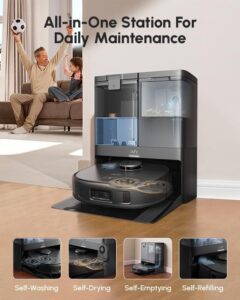 Here is the generated SEO meta description:

"Effortlessly clean your home with the eufy X10 Pro Omni Robot Vacuum Cleaner, featuring 8,000 Pa suction, dual mops, and intelligent navigation. Plus, enjoy self-emptying, self-drying, and auto mop washing for a convenient cleaning experience."