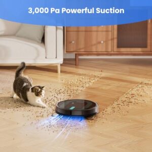 Here is the optimized SEO meta description:

"Upgrade your cleaning routine with the Proscenic 850T Robot Vacuum Cleaner With Mop, featuring 3000Pa suction, auto carpet boost and WiFi connectivity for effortless pet hair removal on hard floors and carpets."