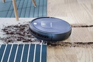 "Experience smart cleaning with the Rowenta RR6871WH Smart Force Explorer Aqua robot vacuum cleaner, featuring anti-fall sensors and 150 minutes of battery life. Perfect for all floor types, includes remote control and charging base."