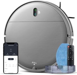Here is the generated SEO meta description:

"Effortlessly clean your home with this MAMNV Robot Vacuum and Mop Combo, featuring WiFi/Bluetooth/Alexa compatibility, scheduling, and self-charging. Ideal for hard floors, pet hair, and carpets."
