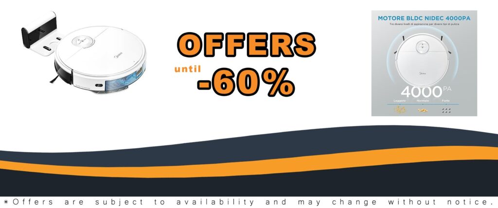 Midea i5c Robot Vacuum Cleaner and Mop with Wi-Fi Connectivity Powerful Cleaning