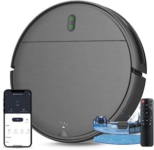 Here is the meta description:

"Effortlessly clean and mop your floors with this 2-in-1 robot vacuum combo, featuring schedule mode, Wi-Fi connectivity and Alexa compatibility. Ideal for hard floors, pet hair and low-pile carpet."