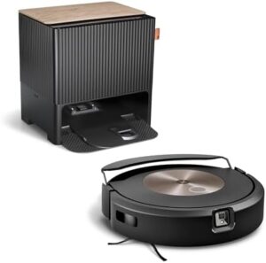"Revolutionize your cleaning routine with the iRobot Roomba Combo j9+, a self-emptying and auto-fill robot vacuum & mop that vacuums and mops without needing to avoid carpets, with refills bin that empties itself."
