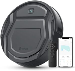 Here is the optimized SEO meta description:

"Boost pet hair cleaning with Lefant M210P Grey Robot Vacuum, 7.8cm thin and self-charging. Ideal for hard floors and Alexa voice control. Get a slim robotic vacuum perfect for tight spaces."