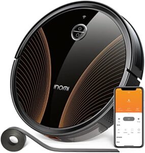 Discover the INOMI SE8 Robot Vacuum Cleaner, with 2200Pa max suction and 120 min runtime. Thin design, Alexa voice control, and pet hair tackling capabilities make it perfect for hard floors and carpets.