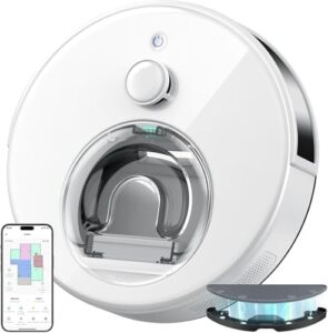 Explore efficient home cleaning with the OKP L7 Robot Vacuum Cleaner. Boasting ultra-strong suction and DToF laser navigation, it tackles hair and dust on hard floors with ease. With smart mapping and mopping function, keep your space spotless all day long!