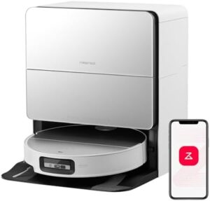 Experience efficient cleaning with the Roborock Saros 10 Robot Vacuum Cleaner, featuring 22,000 Pa suction, slim design and AI-powered obstacle avoidance. Includes auto-detachable mop for effortless floor cleaning.