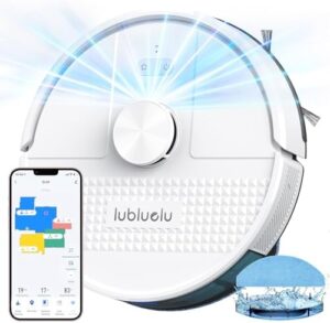 Discover the Lubluelu 3-in-1 robot vacuum with mop, featuring 4500Pa suction, laser navigation, and WiFi/App/Alexa control. Perfect for hard floors, pet hair, and carpets - boosts cleaning power on carpets!