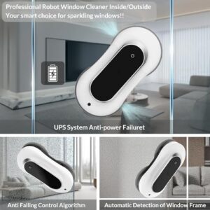 Here is the meta description:

"Effortlessly clean windows with this smart robot featuring dual water spray and 3000Pa suction power. App and remote control capabilities for easy use."