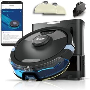 Experience smart cleaning with the Shark Matrix Plus 2-in-1 robot vacuum and mop, featuring LiDAR mapping, edge cleaning, and self-charging for carpet, hard floors, and pet hair.