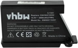 "Upgrade your robot vacuum experience with this Li-Ion battery 2600mAh for LG HomBot models. Perfect compatibility and long-lasting power."