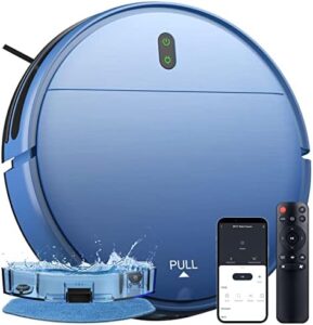 Here is the optimized SEO meta description:

"Effortlessly clean your home with this 2-in-1 robot vacuum and mop. Self-charging and WiFi/app compatible, perfect for hard floors, carpets, and pet hair."