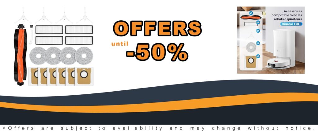 20 Accessories for Xiaomi X20+ Robot Vacuum Cleaner Bundle