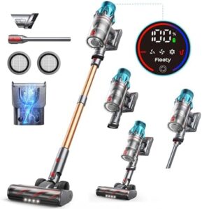 Maximize cleaning efficiency with this cordless vacuum cleaner featuring 550W power, 60-minute runtime, and touch display. Ideal for carpets, hard floors, and pet hair removal.