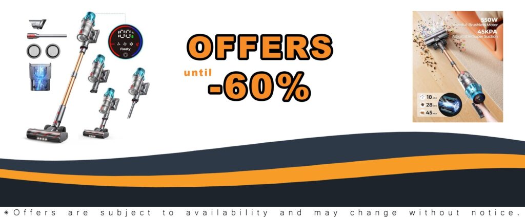 Cordless Vacuum Cleaner 550W 45Kpa Stick Vacuum with Touch Display