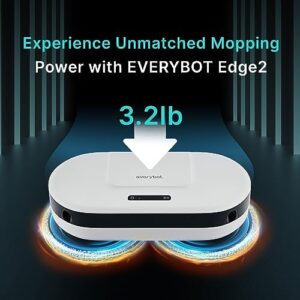 Upgrade your cleaning experience with the EVERYBOT New Edge2 Robot Mop, featuring a spin mop design and wheel-less solution for effortless floor cleaning. Quiet operation and simple control ensure a efficient and noise-free cleaning process.