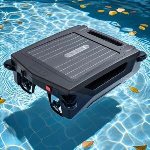 "Effortlessly clean your above ground pool with this solar rechargeable robot, featuring dual-mode operation and cordless convenience. Perfect for a stress-free swimming experience."