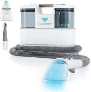 Here is the generated SEO meta description:

"Quickly remove pet stains and dirt from carpets and upholstery with HAUSHOF's cordless StainZapper, featuring 24V power and lightweight design. Perfect for deep cleaning car seats, couches, and more."