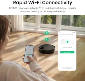Here is the output:

"Effortlessly clean your home with this low-pile carpet robot vacuum cleaner featuring 153 minutes of runtime and advanced navigation. Perfect for pet hair, with strong suction and obstacle avoidance."