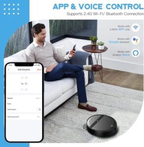 Discover the ultimate robot vacuum cleaner, featuring WiFi connectivity and powerful suction perfect for pet hair, hard floors, and carpets.