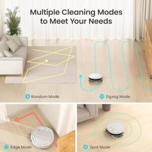 Discover powerful cleaning with this Robot Vacuum Cleaner, featuring advanced navigation and suction power for pet hair, allergens, and more. Up to 100 minutes runtime, slim design for easy maneuverability.