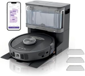Here is the generated SEO meta description:

"Upgrade your cleaning routine with the PowerDetect 2-in-1 Robot Vacuum & Mop, featuring self-empty and self-refill capabilities, plus advanced navigation and obstacle bypass. Enjoy 30-day battery life and easy control via WiFi, app or Alexa."