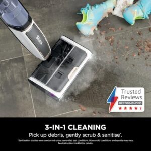 Discover the SteamPickUp 3-in-1 Steam Mop for easy chemical-free cleaning on hard floors. Cleans and separates wet and dry debris, with extra brush-roll, storage dock, and holder included.