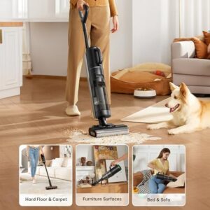Unlock powerful cleaning with the H12 Dual Wet and Dry Vacuum Cleaner, featuring 16000Pa suction, 4-in-1 versatility, self-cleaning design, and hot air drying. Perfect for multi-surface cleaning with ease.