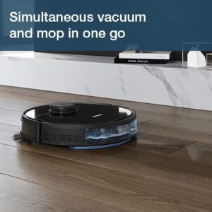 Here is the optimized SEO meta description:

"Effortlessly clean your home with ECOVACS DEEBOT OZMO 920, a 2in1 robotic vacuum with laser navigation and no-go zones. Systematic cleaning and multi-floor mapping for ease of use."