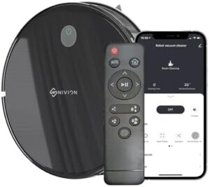 Here is the optimized SEO meta description:

"Effortlessly clean your home with NIVION's robot vacuum featuring cyclone suction and scheduled cleaning. Ideal for pet hair and hard floors, this reliable cleaner makes messes disappear."