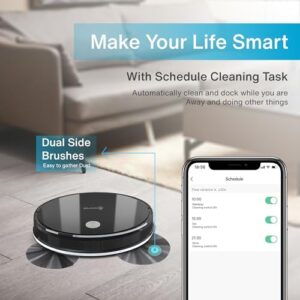 Here is the optimized SEO meta description:

"Effortlessly clean your home with NIVION's robot vacuum featuring cyclone suction and scheduled cleaning. Ideal for pet hair and hard floors, this reliable cleaner makes messes disappear."