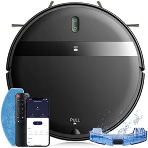 Here is the optimized SEO meta description:

"Effortlessly clean and mop your home with this WiFi/Alexa/App-enabled robot vacuum combo, featuring ultra-slim design, quiet operation, and auto recharge. Ideal for pet hair and carpet/hard floor cleaning."