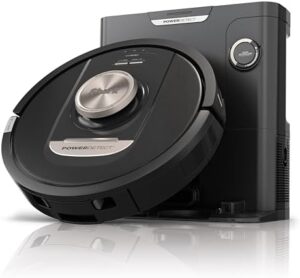 Upgraded home cleaning with PowerDetect Self-Empty Robot Vacuum. 3D navigation, anti-allergen and odour base, never gets stuck on carpets or hard floors, even pet hair. WiFi/app/Alexa compatible.