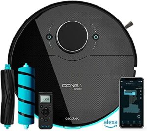 Here is the optimized SEO meta description:

"Effortlessly clean your home with the Conga 8090 Ultra Robot Vacuum Cleaner, featuring simultaneous wiping, vacuuming and brushing. With 12000 Pa suction power and advanced Pet Hair Brush for thorough cleaning."