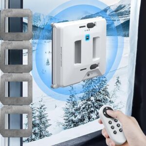 Here is the generated SEO meta description:

"Effortlessly clean windows and surfaces with this 80W robotic cleaner featuring dual mode, edge detection, and quiet operation. Includes 4 mop pads and remote control for smart planning."