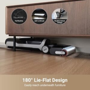 Here is the generated meta description:

"Powerful cordless floor cleaner with 180° lie-flat design, 18,000Pa suction, and dual rotating brushes for effective cleaning. Fast drying and adjustable solution distribution make it perfect for daily use."