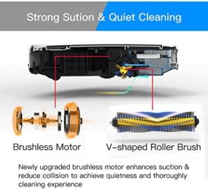 Discover the power of silent cleaning with this Robotic Vacuum Cleaner, featuring a mechanical water tank, high suction, multiple modes and schedule.