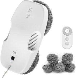Here is the output:

"Revolutionize your cleaning routine with DDC55's automatic window cleaner robot. Features remote control and includes 12 cloths for indoor and outdoor use, perfect for glass and tile surfaces."